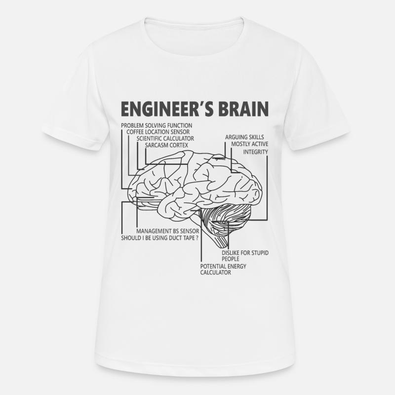 Engineer Funny - Women's Breathable T-Shirt - white