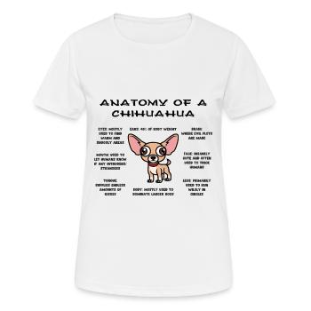 Chihuahua anatomy - Women's Breathable T-Shirt - white - Front - AI Model Female 172 dark (172cm)