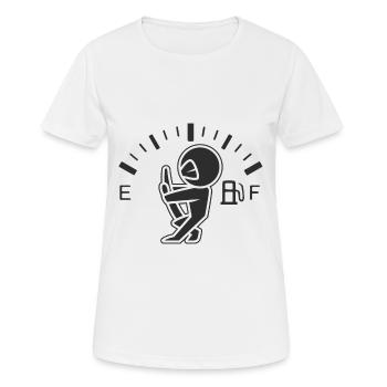 Leerer Tank Lustig - Frauen T-Shirt atmungsaktiv - Weiß - Vorne - AI Model Female 172 dark (172cm)