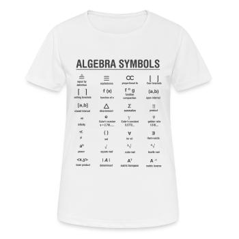 Algebra Mathematik - Frauen T-Shirt atmungsaktiv - Weiß - Vorne - AI Model Female 172 dark (172cm)
