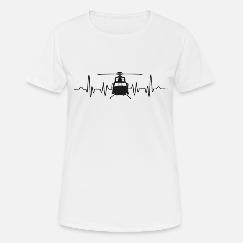 Helicopter - Women's Breathable T-Shirt - white
