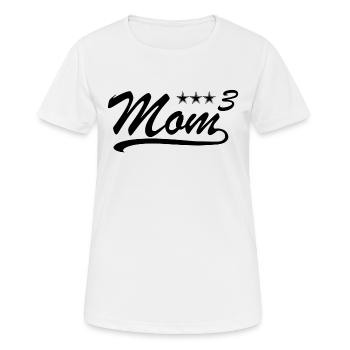 Mom of 3 children - Women's Breathable T-Shirt - white - Front - AI Model Female 172 dark (172cm)