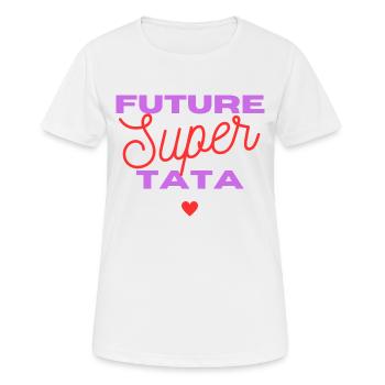 Future Super Tata Cadeau Rigolo - T-shirt respirant Femme - blanc - Devant - AI Model Female 172 dark (172cm)