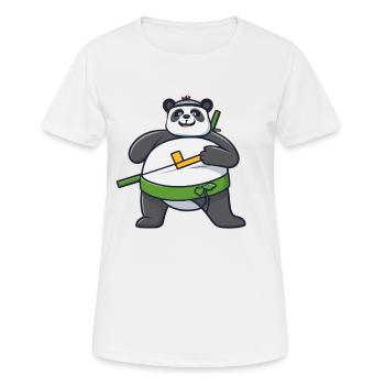 Ninja - Frauen T-Shirt atmungsaktiv - Weiß - Vorne - AI Model Female 172 dark (172cm)