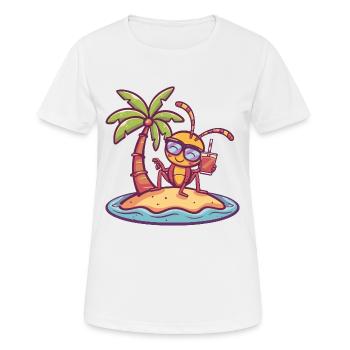 Vacances d’été de fourmi - T-shirt respirant Femme - blanc - Devant - AI Model Female 172 dark (172cm)