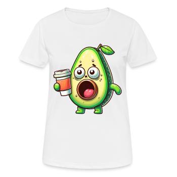 Avocado with Coffee Caffeine Shock - Women's Breathable T-Shirt - white - Front - AI Model Female 172 dark (172cm)