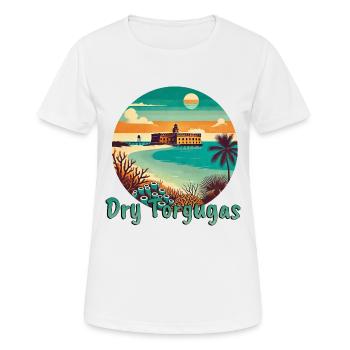 Forteresse de plage de Dry Tortugas Florida - T-shirt respirant Femme - blanc - Devant - AI Model Female 172 dark (172cm)