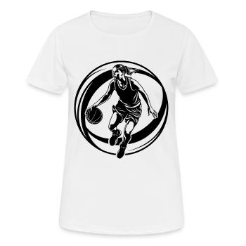 Basketteur Basketteur Basketteur Femme - T-shirt respirant Femme - blanc - Devant - AI Model Female 172 dark (172cm)
