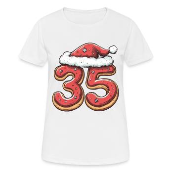 35 Number Christmas Cookie - Women's Breathable T-Shirt - white - Front - AI Model Female 172 dark (172cm)