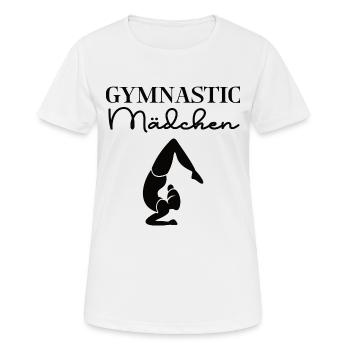 Gymnastic Mädchen Turnerin Sportgymnastik Turnen - Frauen T-Shirt atmungsaktiv - Weiß - Vorne - AI Model Female 172 dark (172cm)