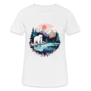 ours polaire faune faune nature nature - T-shirt respirant Femme - blanc - Devant - AI Model Female 172 dark (172cm)