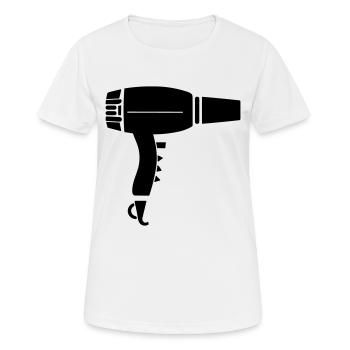 Seche cheveux - T-shirt respirant Femme - blanc - Devant - AI Model Female 172 dark (172cm)