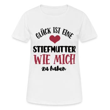 Stiefmutter Danke Dankeschön Geburtstag Stiefmama - Frauen T-Shirt atmungsaktiv - Weiß - Vorne - AI Model Female 172 dark (172cm)