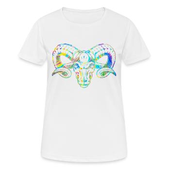Widder Sternzeichen Horoskop - Frauen T-Shirt atmungsaktiv - Weiß - Vorne - AI Model Female 172 dark (172cm)