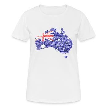 Australien Australia - Frauen T-Shirt atmungsaktiv - Weiß - Vorne - AI Model Female 172 dark (172cm)