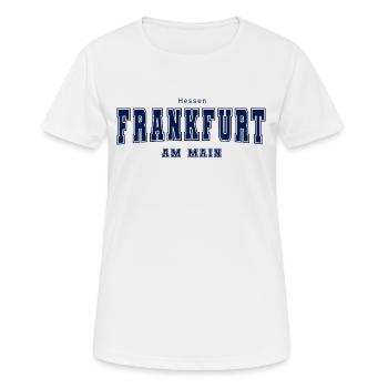 Frankfurt am Main - Frauen T-Shirt atmungsaktiv - Weiß - Vorne - AI Model Female 172 dark (172cm)
