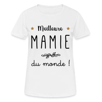 Meilleure mamie du monde vecteur - T-shirt respirant Femme - blanc - Devant - AI Model Female 172 dark (172cm)