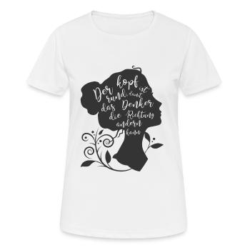 Weiser Kopf - Frauen T-Shirt atmungsaktiv - Weiß - Vorne - AI Model Female 172 dark (172cm)