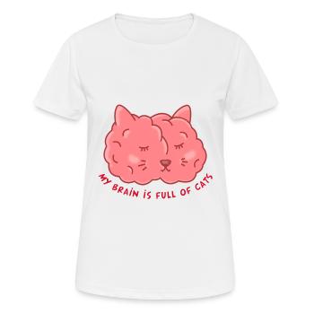Crazy about cats - Women's Breathable T-Shirt - white - Front - AI Model Female 172 dark (172cm)