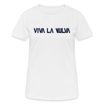 Viva la Vulva! - Frauen T-Shirt atmungsaktiv - Weiß - Vorne - AI Model Female 172 dark (172cm)