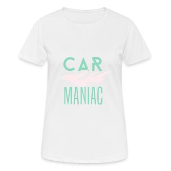 Car Maniac - T-shirt respirant Femme - blanc - Devant - AI Model Female 172 dark (172cm)