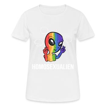 Homosexuals LGBTQ Member Gift - Women's Breathable T-Shirt - white - Front - AI Model Female 172 dark (172cm)