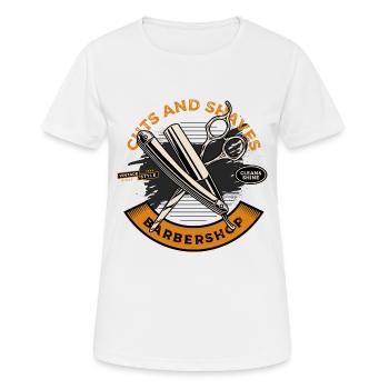 Barber Barbershop Rasieren Bart Barbier - Frauen T-Shirt atmungsaktiv - Weiß - Vorne - AI Model Female 172 dark (172cm)