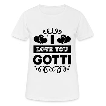 Liebe dich Gotti Taufpatin Schweiz Patentante - Frauen T-Shirt atmungsaktiv - Weiß - Vorne - AI Model Female 172 dark (172cm)