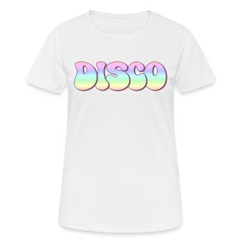 Disco - Frauen T-Shirt atmungsaktiv - Weiß - Vorne - AI Model Female 172 dark (172cm)