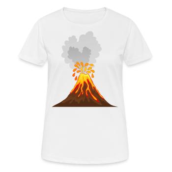 Vulkan, Lava, , Asche, Magma, Geologe, vulcano - Frauen T-Shirt atmungsaktiv - Weiß - Vorne - AI Model Female 172 dark (172cm)