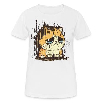 Regentag-Blues - Frauen T-Shirt atmungsaktiv - Weiß - Vorne - AI Model Female 172 dark (172cm)