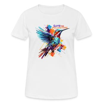 Save the Pollinators - Women's Breathable T-Shirt - white - Front - AI Model Female 172 dark (172cm)