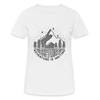 aventure - T-shirt respirant Femme - blanc - Devant - AI Model Female 172 dark (172cm)