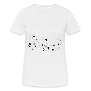 BIG_BANG - T-shirt respirant Femme - blanc - Devant - AI Model Female 172 dark (172cm)