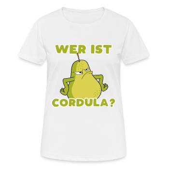 Qui est Cordula Gruen? Chemise de fête Cordula Green - T-shirt respirant Femme - blanc - Devant - AI Model Female 172 dark (172cm)