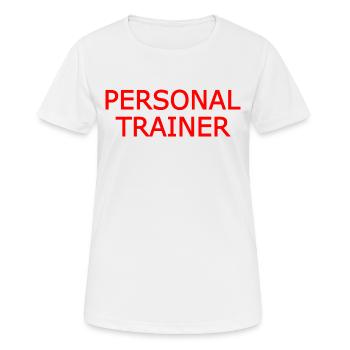 Personal trainer - T-shirt respirant Femme - blanc - Devant - AI Model Female 172 dark (172cm)