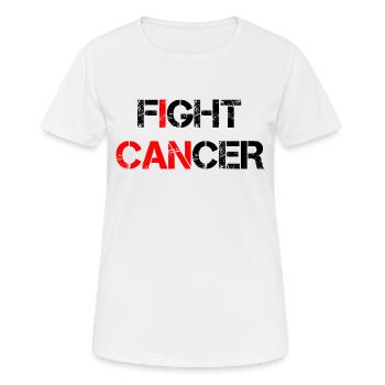 Fight Cancer I Can - Women's Breathable T-Shirt - white - Front - AI Model Female 172 dark (172cm)