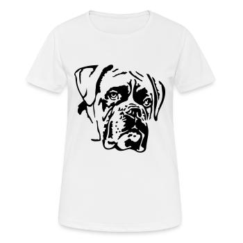 Boxer - T-shirt respirant Femme - blanc - Devant - AI Model Female 172 dark (172cm)