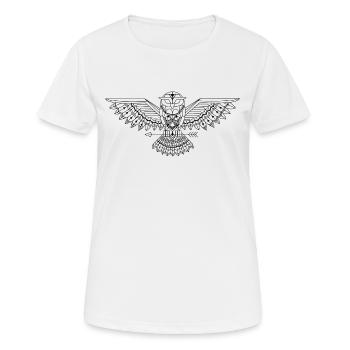 hibou graphique - T-shirt respirant Femme - blanc - Devant - AI Model Female 172 dark (172cm)
