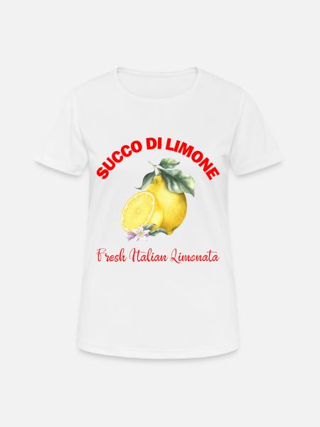 Style de jus de citron italien – Chemise d’été Re - T-shirt respirant Femme - blanc
