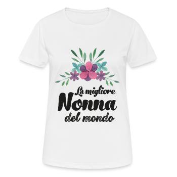 Best Nonna Beste Oma italienisch Oma Schweizer Oma - Frauen T-Shirt atmungsaktiv - Weiß - Vorne - AI Model Female 172 dark (172cm)