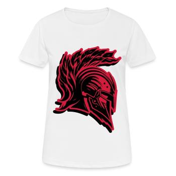 Spartaner Helm Krieger Gladiator Sparta - Frauen T-Shirt atmungsaktiv - Weiß - Vorne - AI Model Female 172 dark (172cm)