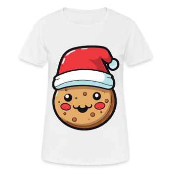 Keks Weihnachten Comic - Frauen T-Shirt atmungsaktiv - Weiß - Vorne - AI Model Female 172 dark (172cm)