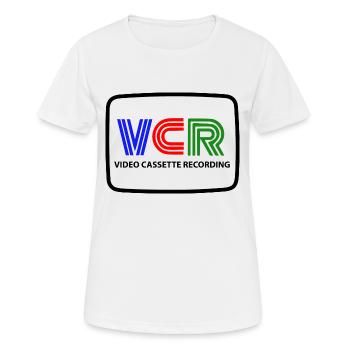 Video Bild- und Tonaufzeichnung - Frauen T-Shirt atmungsaktiv - Weiß - Vorne - AI Model Female 172 dark (172cm)