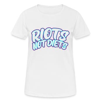 Des émeutes, pas des régimes - T-shirt respirant Femme - blanc - Devant - AI Model Female 172 dark (172cm)