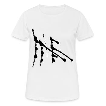 Borderline - Frauen T-Shirt atmungsaktiv - Weiß - Vorne - AI Model Female 172 dark (172cm)