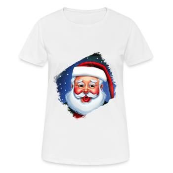 Nikolaus - Frauen T-Shirt atmungsaktiv - Weiß - Vorne - AI Model Female 172 dark (172cm)