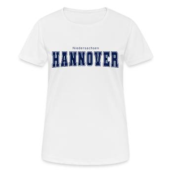 Hannover - Frauen T-Shirt atmungsaktiv - Weiß - Vorne - AI Model Female 172 dark (172cm)