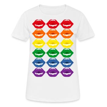 Rainbow flag Rainbow flag LBGT Pride LGBTQ - Women's Breathable T-Shirt - white - Front - AI Model Female 172 dark (172cm)