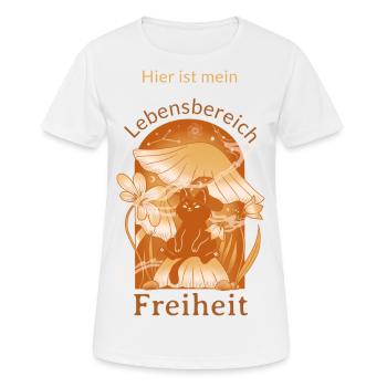 Voici ma sphère de vie : la liberté - T-shirt respirant Femme - blanc - Devant - AI Model Female 172 dark (172cm)